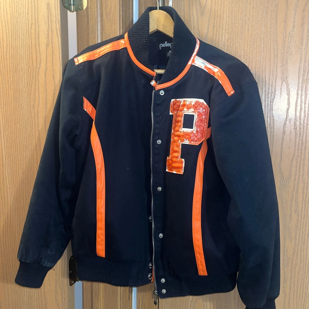 Pelle Pelle Vintage Navy Blue Varsity Jacket
